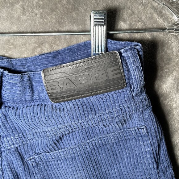VTG Badge 90s Corduroy Shorts Women’s 16R Blue Relaxed Fit High Waist Baggy Surf - Picture 9 of 9